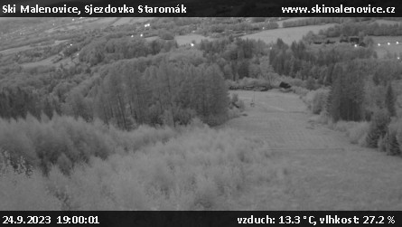 Ski Malenovice - Sjezdovka Staromák - 24.9.2023 v 19:00
