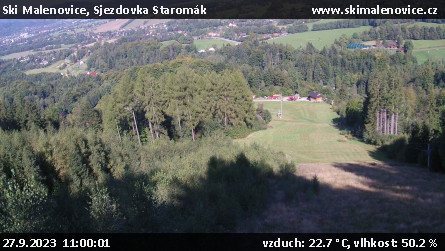 Ski Malenovice - Sjezdovka Staromák - 27.9.2023 v 11:00