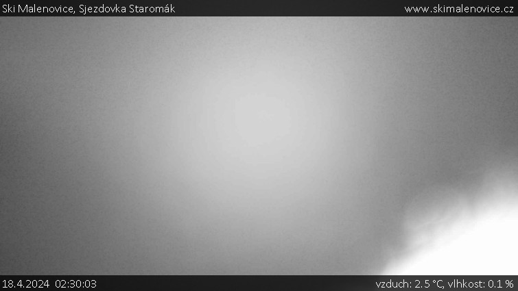 Ski Malenovice - Sjezdovka Staromák - 18.4.2024 v 02:30