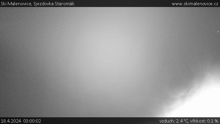 Ski Malenovice - Sjezdovka Staromák - 18.4.2024 v 03:00