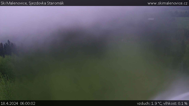 Ski Malenovice - Sjezdovka Staromák - 18.4.2024 v 06:00