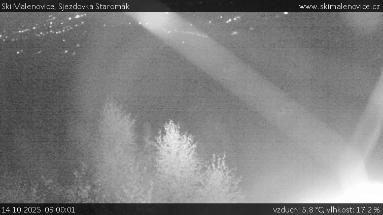 Ski Malenovice - Sjezdovka Staromák - 14.10.2025 v 03:00 Ski Malenovice - Sjezdovka Staromák - 14.10.2025 v 03:00