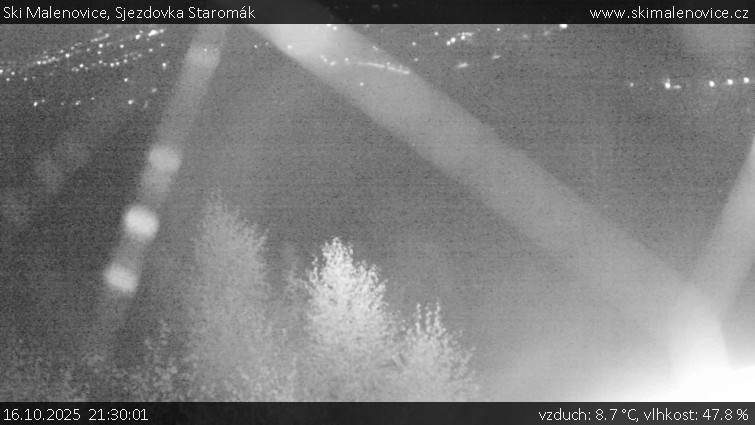 Ski Malenovice - Sjezdovka Staromák - 16.10.2025 v 21:30 Ski Malenovice - Sjezdovka Staromák - 16.10.2025 v 21:30