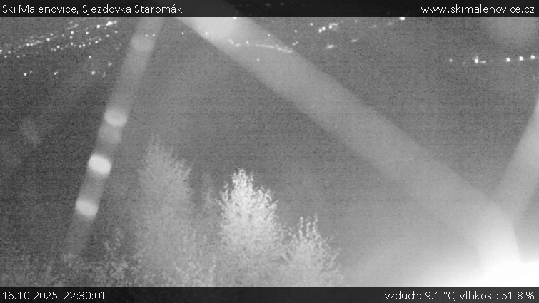Ski Malenovice - Sjezdovka Staromák - 16.10.2025 v 22:30 Ski Malenovice - Sjezdovka Staromák - 16.10.2025 v 22:30