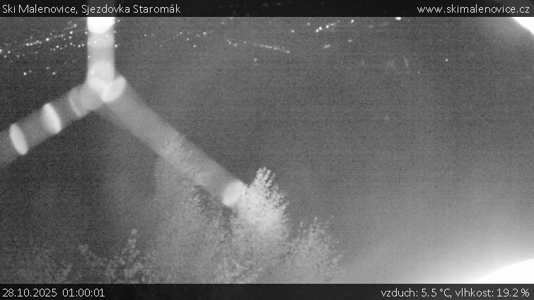 Ski Malenovice - Sjezdovka Staromák - 28.10.2025 v 01:00 Ski Malenovice - Sjezdovka Staromák - 28.10.2025 v 01:00