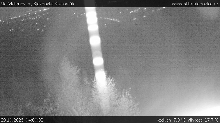 Ski Malenovice - Sjezdovka Staromák - 29.10.2025 v 04:00 Ski Malenovice - Sjezdovka Staromák - 29.10.2025 v 04:00