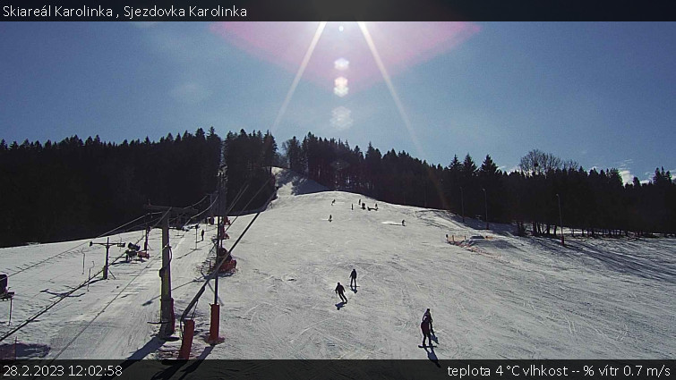 Skiareál Karolinka  - Sjezdovka Karolinka - 28.2.2023 v 12:02
