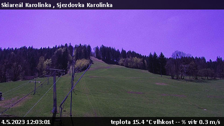 Skiareál Karolinka  - Sjezdovka Karolinka - 4.5.2023 v 12:03