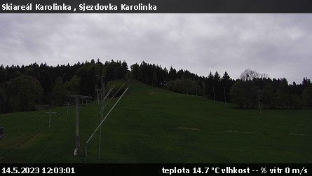Skiareál Karolinka  - Sjezdovka Karolinka - 14.5.2023 v 12:03