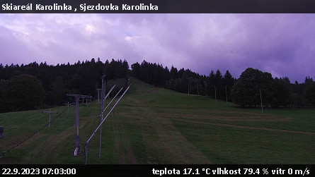 Skiareál Karolinka  - Sjezdovka Karolinka - 22.9.2023 v 07:03