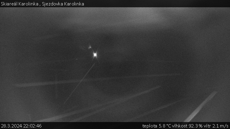 Skiareál Karolinka  - Sjezdovka Karolinka - 28.3.2024 v 22:02