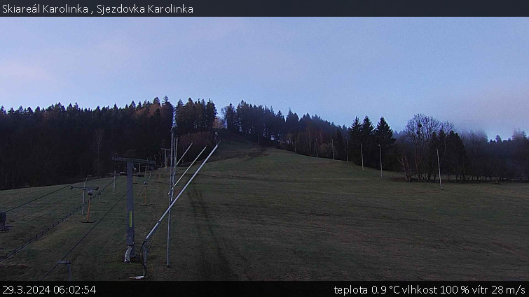 Skiareál Karolinka  - Sjezdovka Karolinka - 29.3.2024 v 06:02