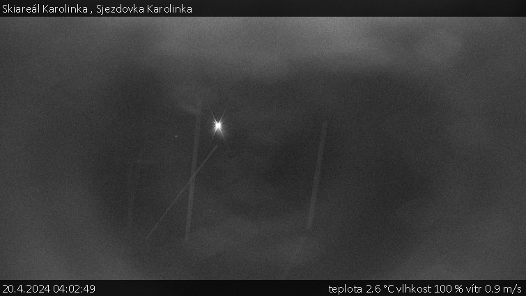 Skiareál Karolinka  - Sjezdovka Karolinka - 20.4.2024 v 04:02