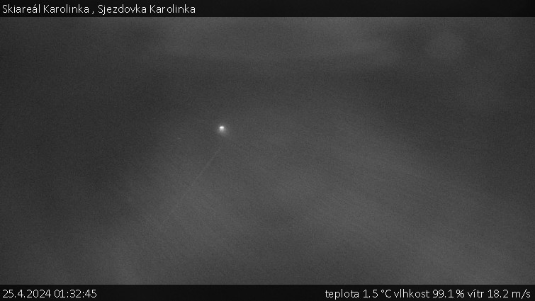 Skiareál Karolinka  - Sjezdovka Karolinka - 25.4.2024 v 01:32