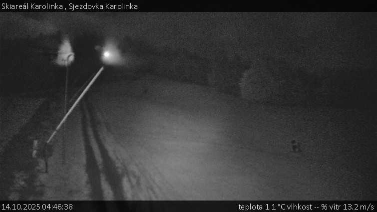 Skiareál Karolinka - Sjezdovka Karolinka - 14.10.2025 v 04:46 Skiareál Karolinka - Sjezdovka Karolinka - 14.10.2025 v 04:46