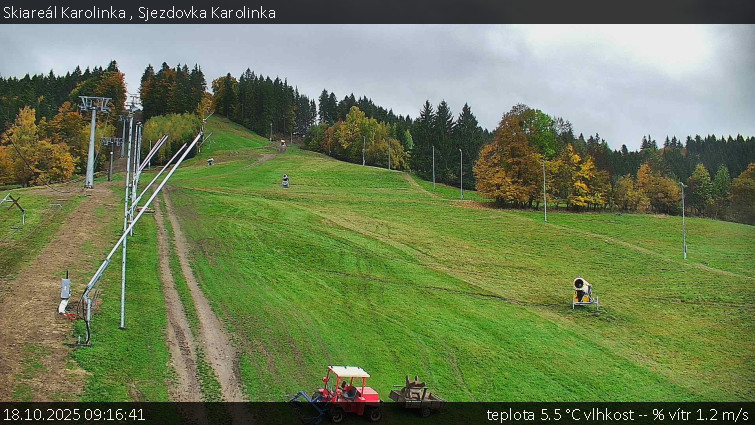 Skiareál Karolinka - Sjezdovka Karolinka - 18.10.2025 v 09:16 Skiareál Karolinka - Sjezdovka Karolinka - 18.10.2025 v 09:16