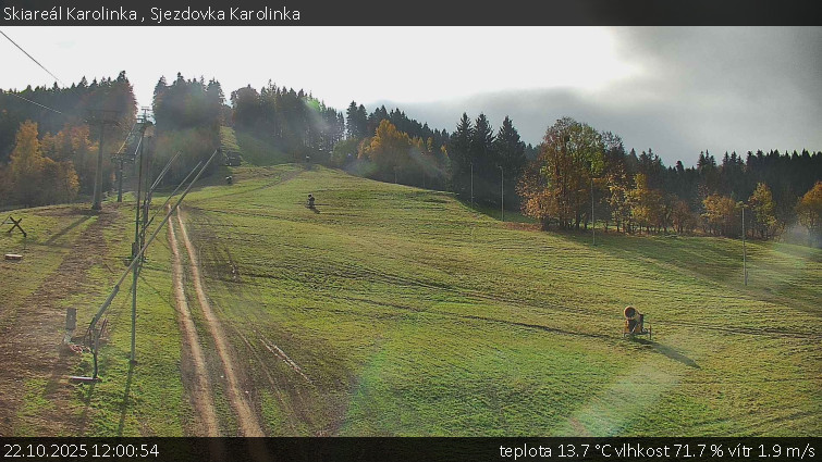 Skiareál Karolinka - Sjezdovka Karolinka - 22.10.2025 v 12:00 Skiareál Karolinka - Sjezdovka Karolinka - 22.10.2025 v 12:00