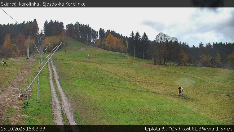 Skiareál Karolinka  - Sjezdovka Karolinka - 26.10.2025 v 15:03 Skiareál Karolinka  - Sjezdovka Karolinka - 26.10.2025 v 15:03