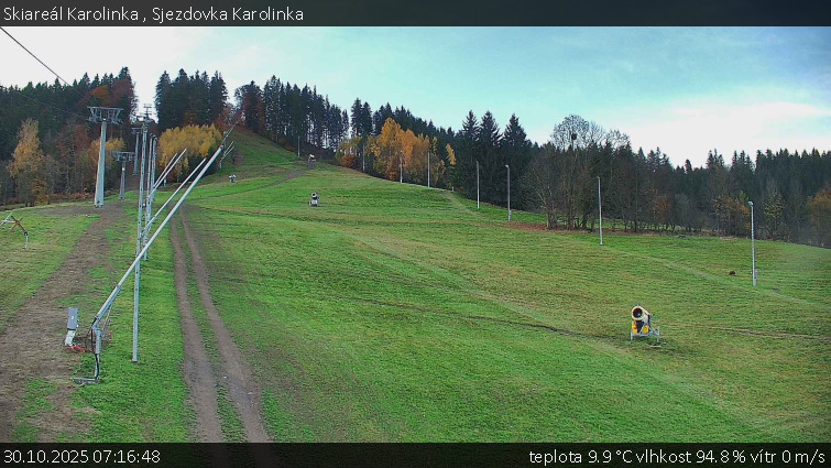 Skiareál Karolinka  - Sjezdovka Karolinka - 30.10.2025 v 07:16 Skiareál Karolinka  - Sjezdovka Karolinka - 30.10.2025 v 07:16
