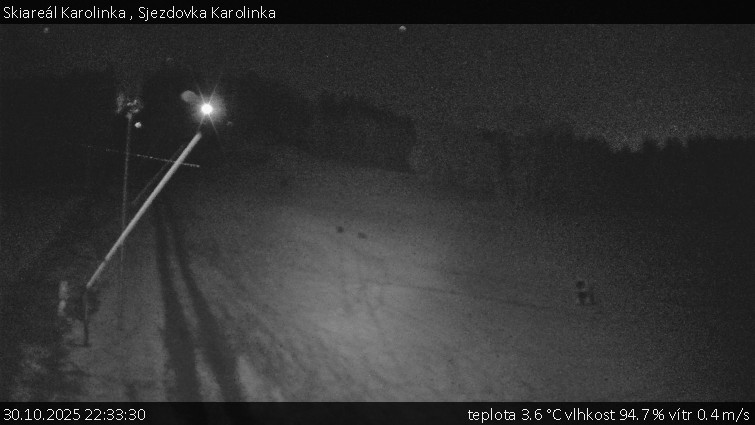 Skiareál Karolinka  - Sjezdovka Karolinka - 30.10.2025 v 22:33 Skiareál Karolinka  - Sjezdovka Karolinka - 30.10.2025 v 22:33