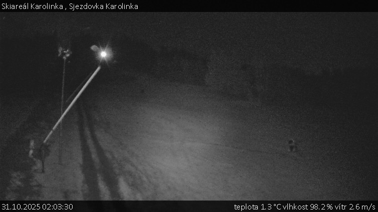 Skiareál Karolinka  - Sjezdovka Karolinka - 31.10.2025 v 02:03 Skiareál Karolinka  - Sjezdovka Karolinka - 31.10.2025 v 02:03