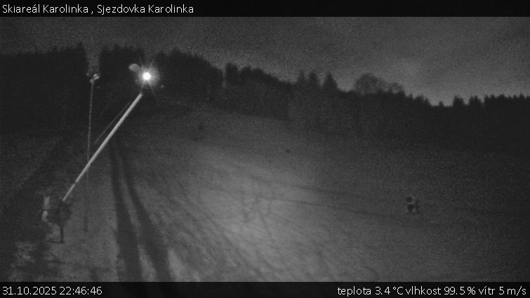 Skiareál Karolinka  - Sjezdovka Karolinka - 31.10.2025 v 22:46 Skiareál Karolinka  - Sjezdovka Karolinka - 31.10.2025 v 22:46