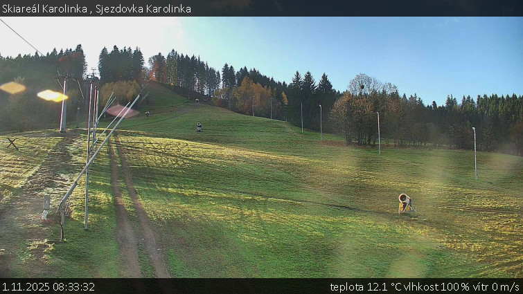 Skiareál Karolinka  - Sjezdovka Karolinka - 1.11.2025 v 08:33 Skiareál Karolinka  - Sjezdovka Karolinka - 1.11.2025 v 08:33