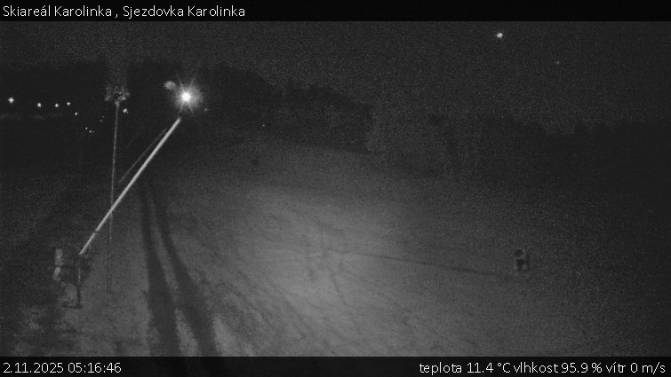 Skiareál Karolinka - Sjezdovka Karolinka - 2.11.2025 v 05:16 Skiareál Karolinka - Sjezdovka Karolinka - 2.11.2025 v 05:16