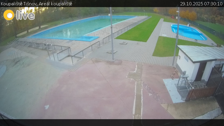 Koupaliště Tišnov - Areál koupaliště - 29.10.2025 v 07:30 Koupaliště Tišnov - Areál koupaliště - 29.10.2025 v 07:30