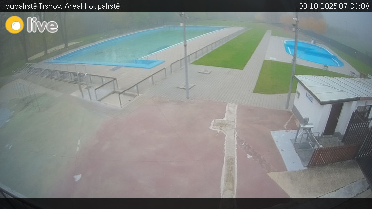 Koupaliště Tišnov - Areál koupaliště - 30.10.2025 v 07:30 Koupaliště Tišnov - Areál koupaliště - 30.10.2025 v 07:30
