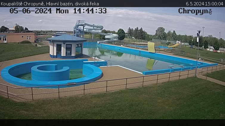 Koupaliště Chropyně - Hlavní bazén, divoká řeka - 6.5.2024 v 15:00