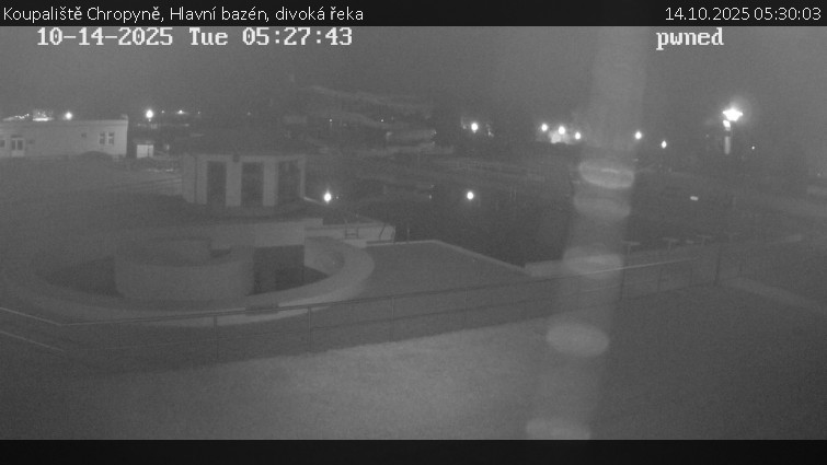 Koupaliště Chropyně - Hlavní bazén, divoká řeka - 14.10.2025 v 05:30 Koupaliště Chropyně - Hlavní bazén, divoká řeka - 14.10.2025 v 05:30