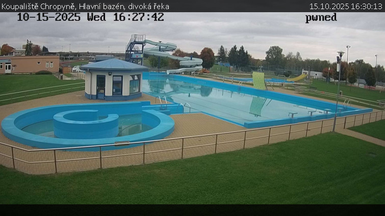 Koupaliště Chropyně - Hlavní bazén, divoká řeka - 15.10.2025 v 16:30 Koupaliště Chropyně - Hlavní bazén, divoká řeka - 15.10.2025 v 16:30