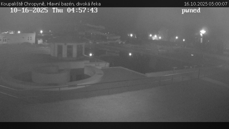 Koupaliště Chropyně - Hlavní bazén, divoká řeka - 16.10.2025 v 05:00 Koupaliště Chropyně - Hlavní bazén, divoká řeka - 16.10.2025 v 05:00