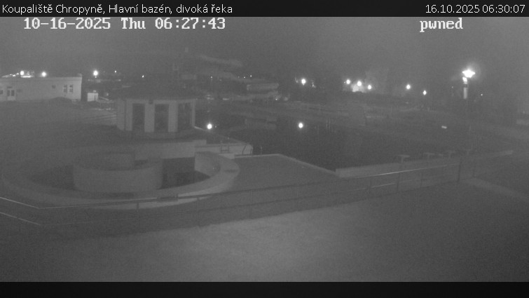 Koupaliště Chropyně - Hlavní bazén, divoká řeka - 16.10.2025 v 06:30 Koupaliště Chropyně - Hlavní bazén, divoká řeka - 16.10.2025 v 06:30