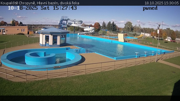 Koupaliště Chropyně - Hlavní bazén, divoká řeka - 18.10.2025 v 15:30 Koupaliště Chropyně - Hlavní bazén, divoká řeka - 18.10.2025 v 15:30