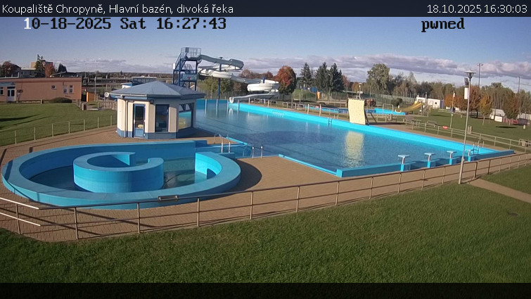 Koupaliště Chropyně - Hlavní bazén, divoká řeka - 18.10.2025 v 16:30 Koupaliště Chropyně - Hlavní bazén, divoká řeka - 18.10.2025 v 16:30