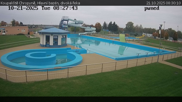 Koupaliště Chropyně - Hlavní bazén, divoká řeka - 21.10.2025 v 08:30 Koupaliště Chropyně - Hlavní bazén, divoká řeka - 21.10.2025 v 08:30