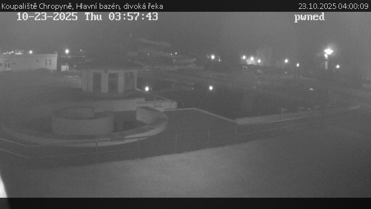 Koupaliště Chropyně - Hlavní bazén, divoká řeka - 23.10.2025 v 04:00 Koupaliště Chropyně - Hlavní bazén, divoká řeka - 23.10.2025 v 04:00