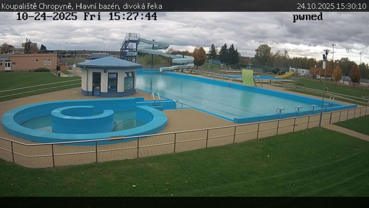 Koupaliště Chropyně - Hlavní bazén, divoká řeka - 24.10.2025 v 15:30 Koupaliště Chropyně - Hlavní bazén, divoká řeka - 24.10.2025 v 15:30
