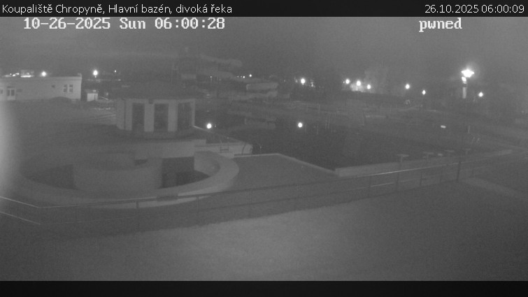Koupaliště Chropyně - Hlavní bazén, divoká řeka - 26.10.2025 v 06:00 Koupaliště Chropyně - Hlavní bazén, divoká řeka - 26.10.2025 v 06:00