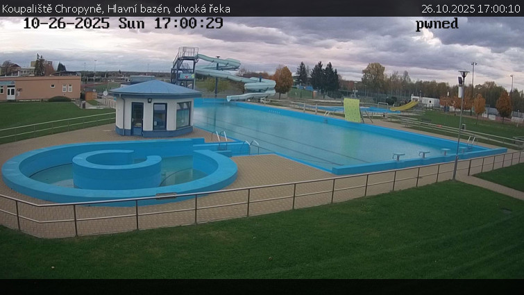 Koupaliště Chropyně - Hlavní bazén, divoká řeka - 26.10.2025 v 17:00 Koupaliště Chropyně - Hlavní bazén, divoká řeka - 26.10.2025 v 17:00
