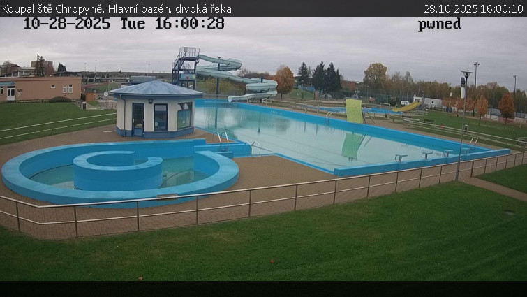 Koupaliště Chropyně - Hlavní bazén, divoká řeka - 28.10.2025 v 16:00 Koupaliště Chropyně - Hlavní bazén, divoká řeka - 28.10.2025 v 16:00