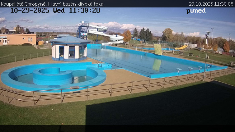 Koupaliště Chropyně - Hlavní bazén, divoká řeka - 29.10.2025 v 11:30 Koupaliště Chropyně - Hlavní bazén, divoká řeka - 29.10.2025 v 11:30