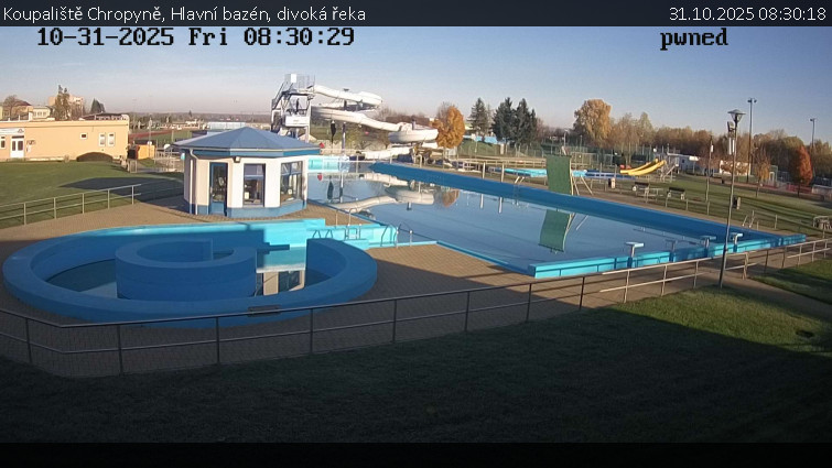 Koupaliště Chropyně - Hlavní bazén, divoká řeka - 31.10.2025 v 08:30 Koupaliště Chropyně - Hlavní bazén, divoká řeka - 31.10.2025 v 08:30