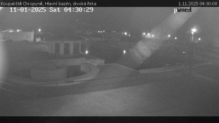 Koupaliště Chropyně - Hlavní bazén, divoká řeka - 1.11.2025 v 04:30 Koupaliště Chropyně - Hlavní bazén, divoká řeka - 1.11.2025 v 04:30