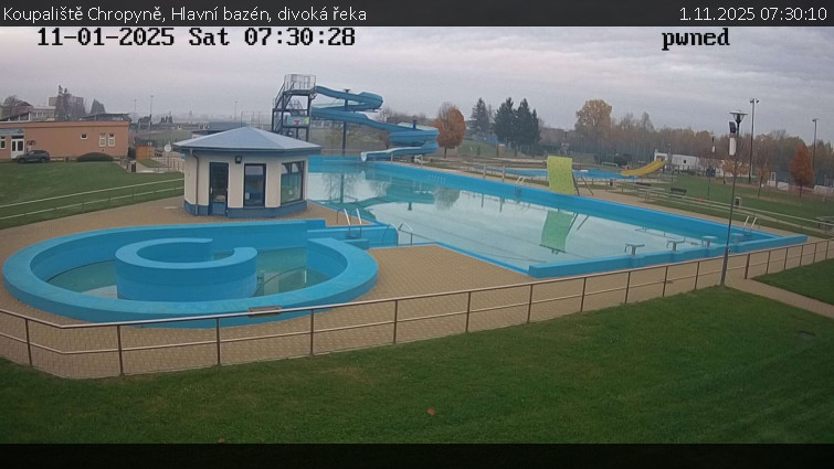 Koupaliště Chropyně - Hlavní bazén, divoká řeka - 1.11.2025 v 07:30 Koupaliště Chropyně - Hlavní bazén, divoká řeka - 1.11.2025 v 07:30
