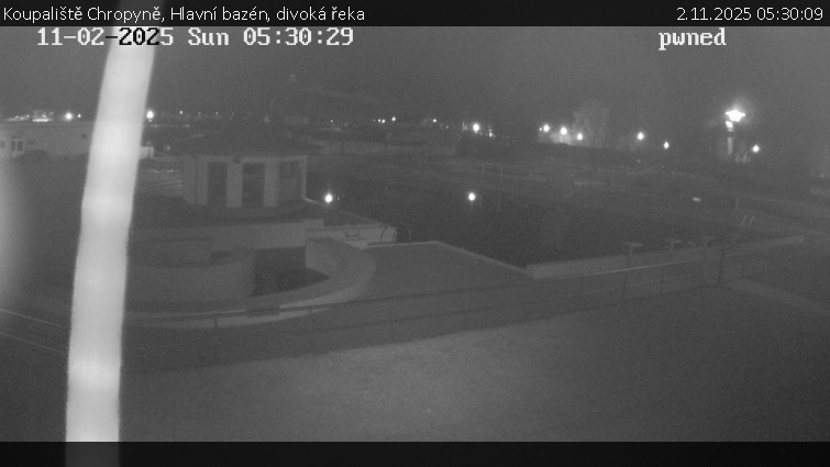 Koupaliště Chropyně - Hlavní bazén, divoká řeka - 2.11.2025 v 05:30 Koupaliště Chropyně - Hlavní bazén, divoká řeka - 2.11.2025 v 05:30