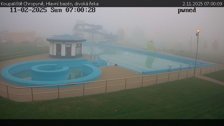 Koupaliště Chropyně - Hlavní bazén, divoká řeka - 2.11.2025 v 07:00 Koupaliště Chropyně - Hlavní bazén, divoká řeka - 2.11.2025 v 07:00