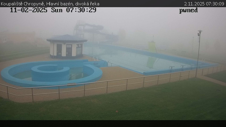 Koupaliště Chropyně - Hlavní bazén, divoká řeka - 2.11.2025 v 07:30 Koupaliště Chropyně - Hlavní bazén, divoká řeka - 2.11.2025 v 07:30
